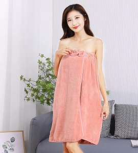 Coral fleece bathing wrap skirt for women