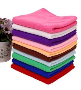 Microfiber square cleaning towel kitchen rags