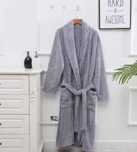 Microfiber bathrobe for adult