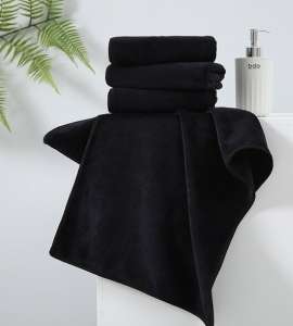 Black microfiber towel for barber shop