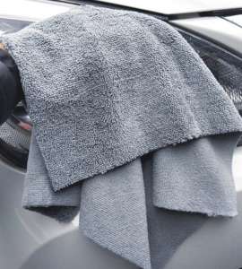 Microfiber long short pile edgeless car wash towel