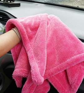 1200GSM twisted loop microfiber towel for car